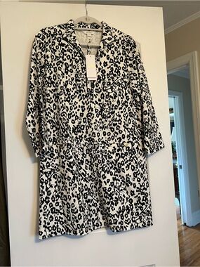 Lilly Pulitzer Black and White Leopard Print Dress